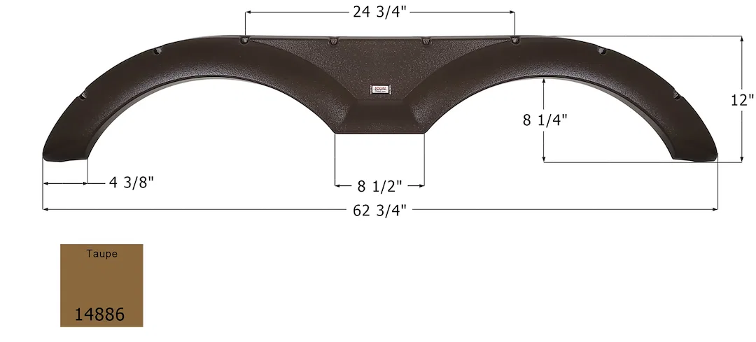 14886 – ICON Fender Skirt, Vehicle Fitment: Various Forest River Rockwood Signature/ Ultra Lite Models 62-3/4 Inch Le...